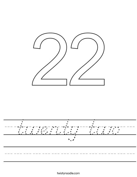 twenty two Worksheet