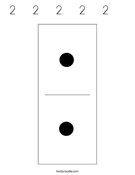 Domino Two Coloring Page