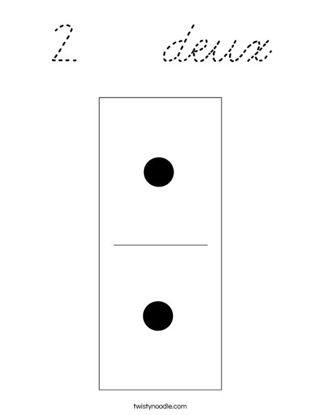 Domino Two Coloring Page