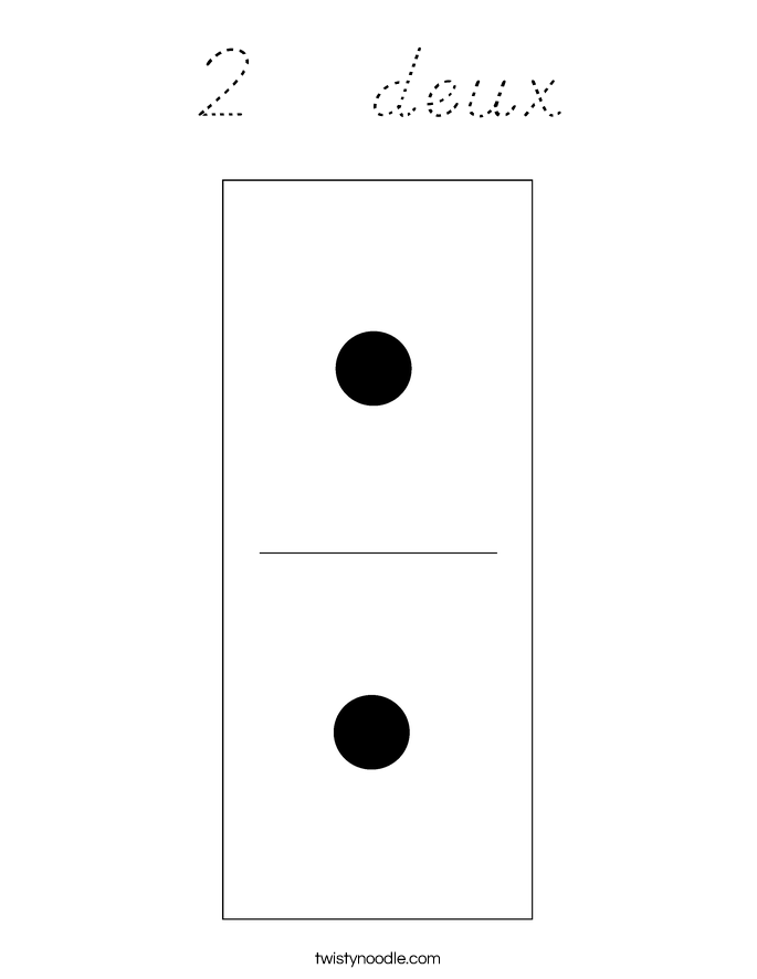 2   deux Coloring Page