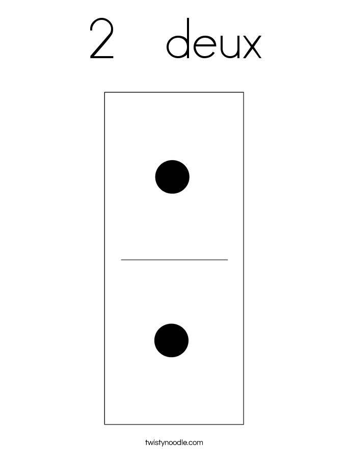 2   deux Coloring Page