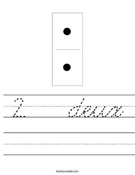 Domino Two Worksheet