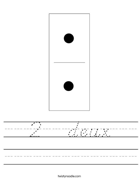 Domino Two Worksheet