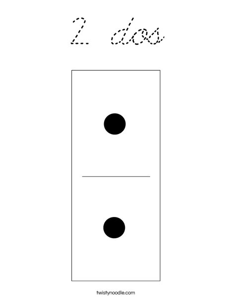 Domino Two Coloring Page