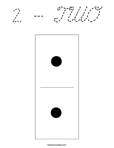 Domino Two Coloring Page