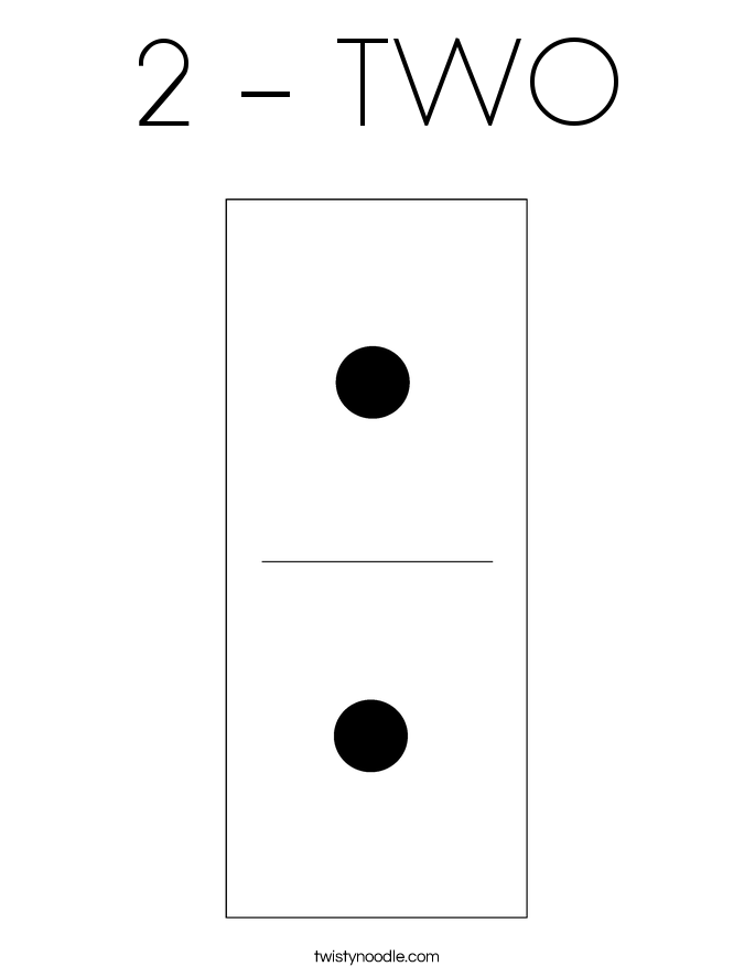 2 - TWO Coloring Page