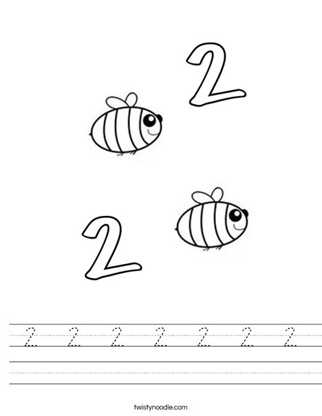 Two Bees Worksheet