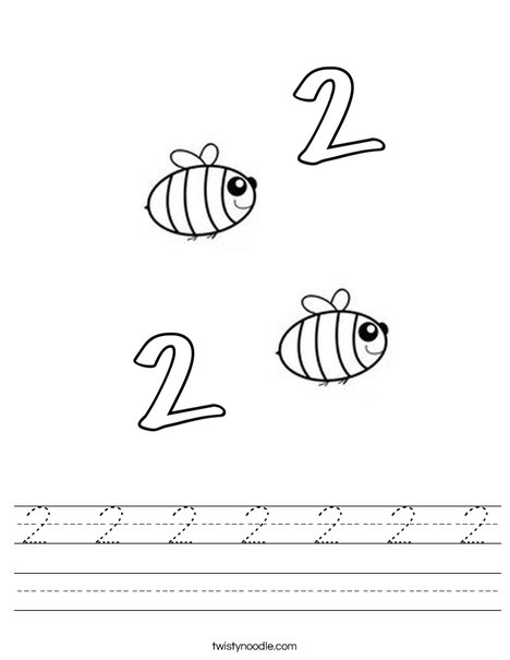 Two Bees Worksheet