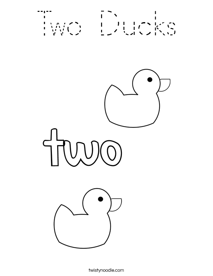 Two Ducks Coloring Page
