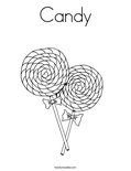 Candy Coloring Page - Twisty Noodle