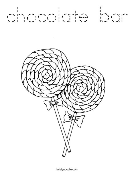 Two Lollipops Coloring Page