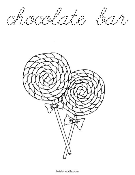 Two Lollipops Coloring Page