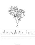 chocolate bar Worksheet