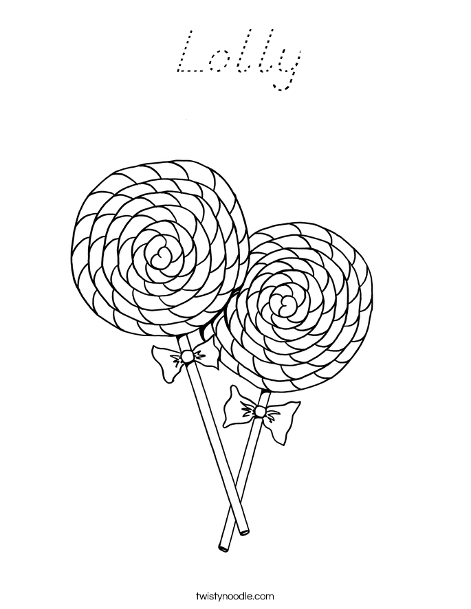 Lolly Coloring Page