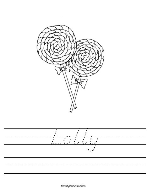 Two Lollipops Worksheet