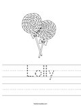 Lolly Worksheet