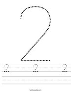 FREE Printable Number 2 Worksheets - Tracing, Counting