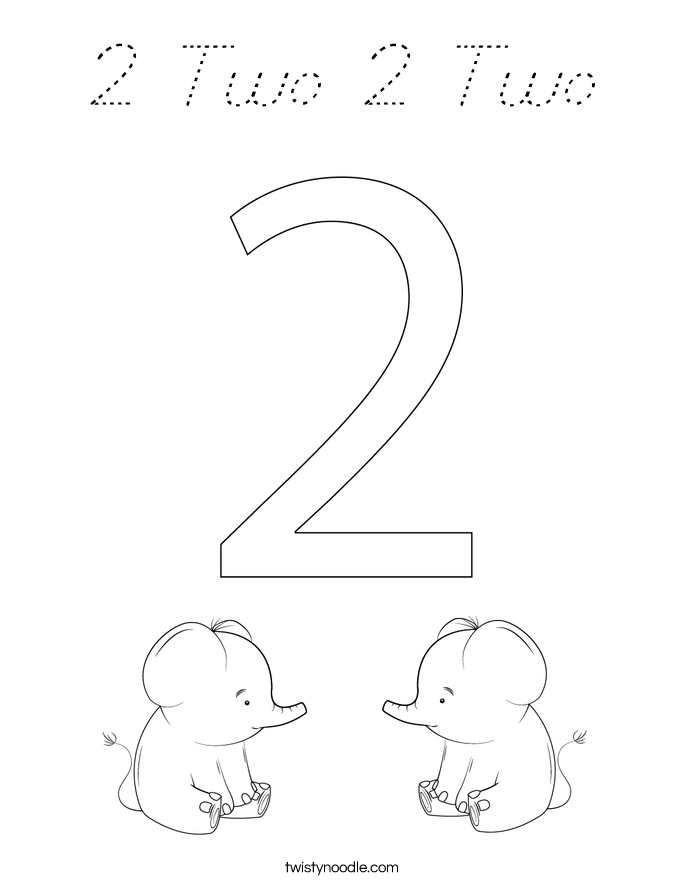 2 Two 2 Two Coloring Page