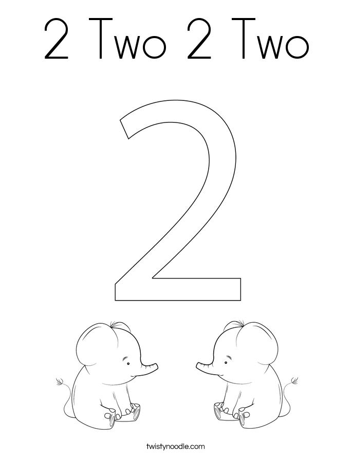 2 Two 2 Two Coloring Page