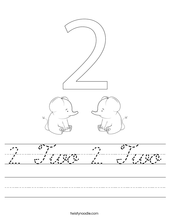 2 Two 2 Two Worksheet