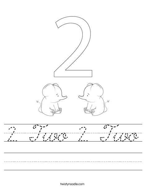 Elephant Two Worksheet