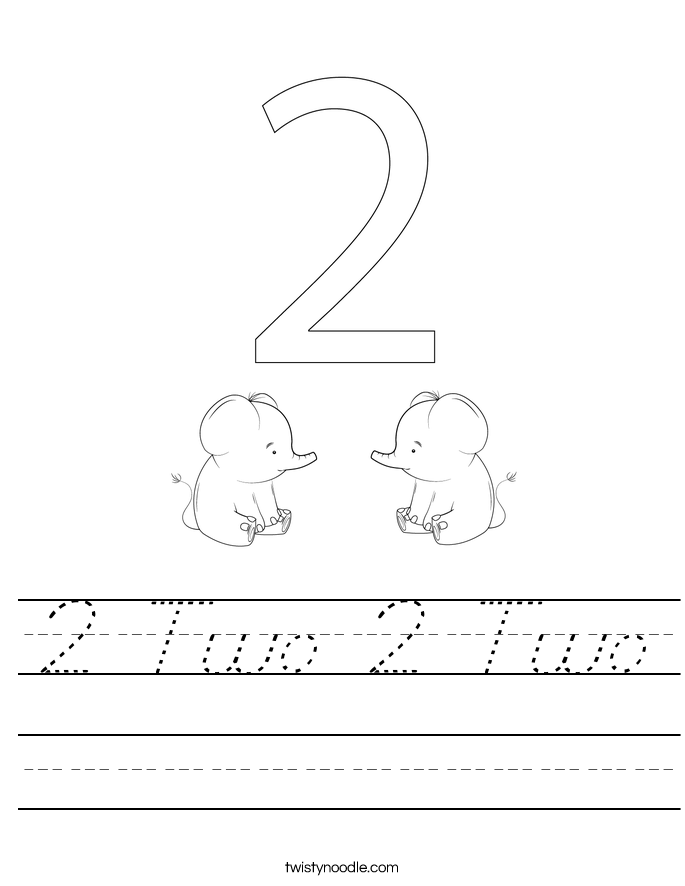 2 Two 2 Two Worksheet