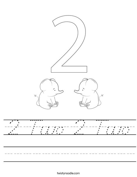 Elephant Two Worksheet