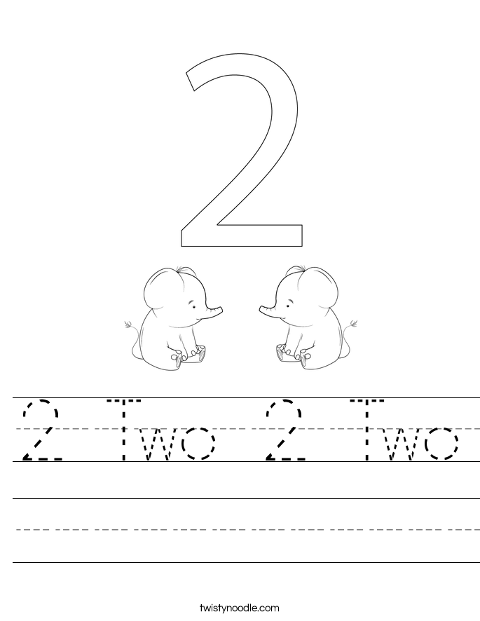 2 Two 2 Two Worksheet