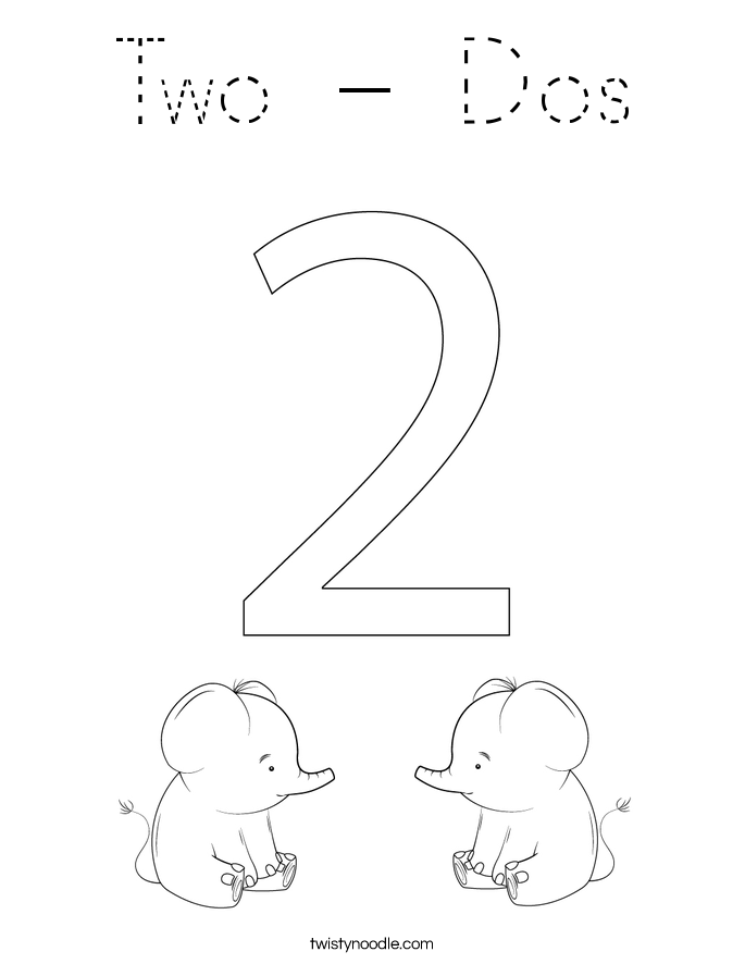Two - Dos Coloring Page