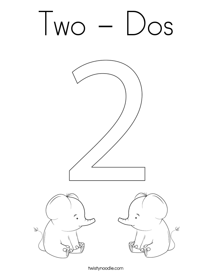 Two - Dos Coloring Page