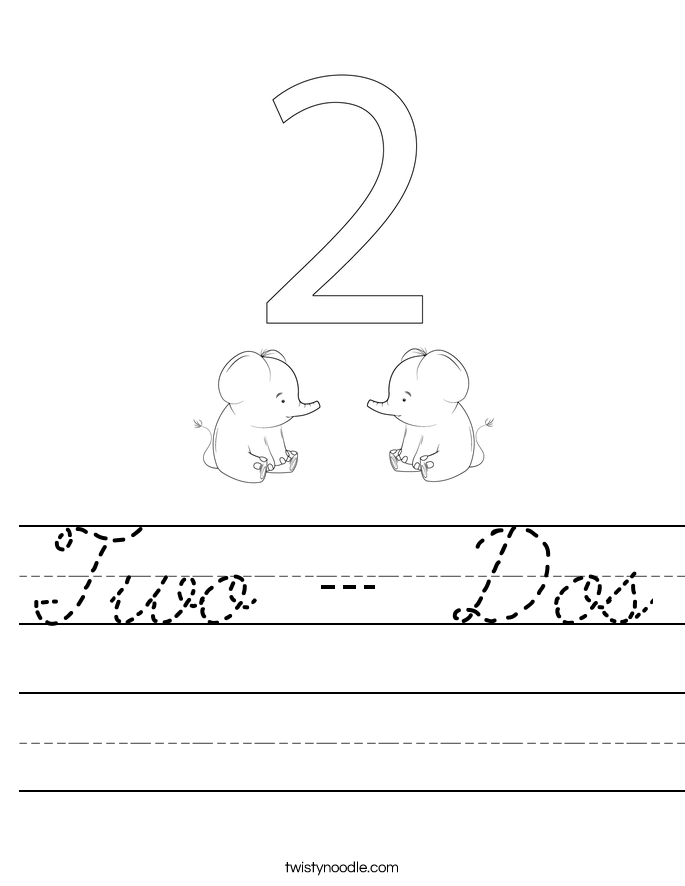 Two - Dos Worksheet