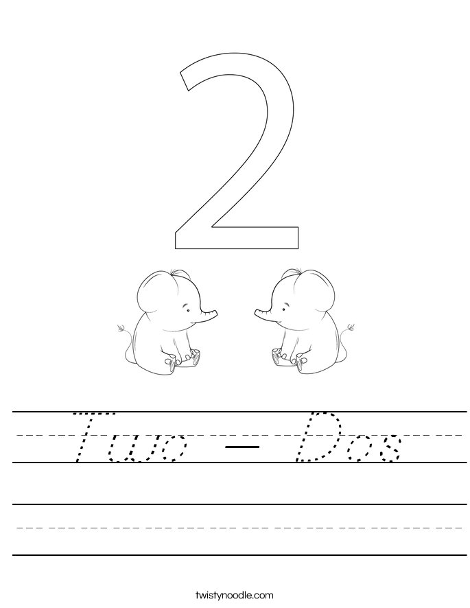Two - Dos Worksheet
