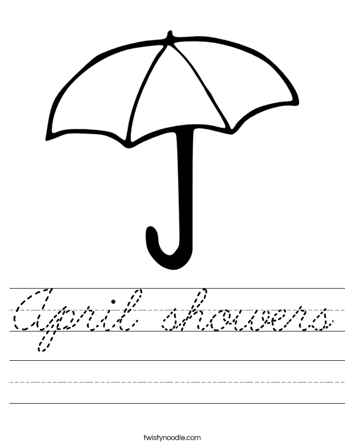 April showers Worksheet
