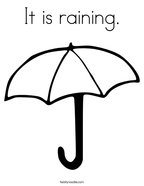 It is raining Coloring Page