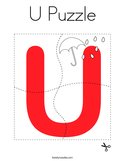 U Puzzle Coloring Page