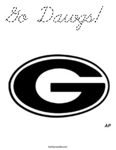 UGA G logo Coloring Page