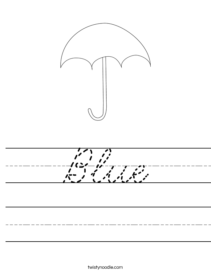 Blue Worksheet