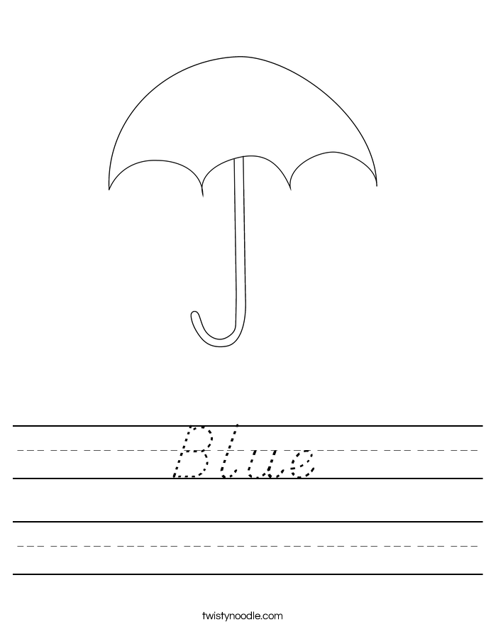 Blue Worksheet