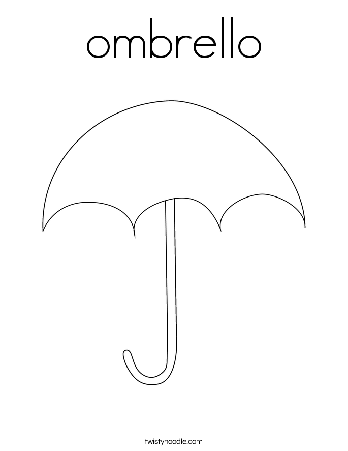 ombrello Coloring Page