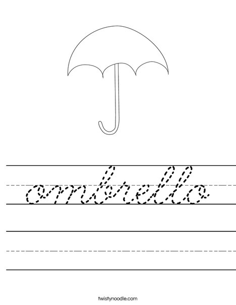 Umbrella Worksheet