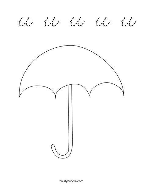 Umbrella Coloring Page