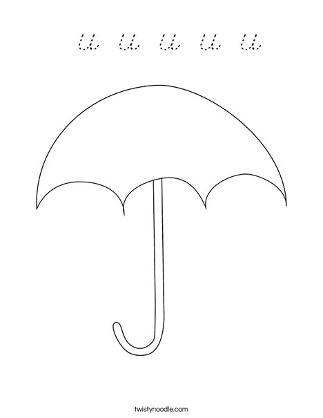 Umbrella Coloring Page