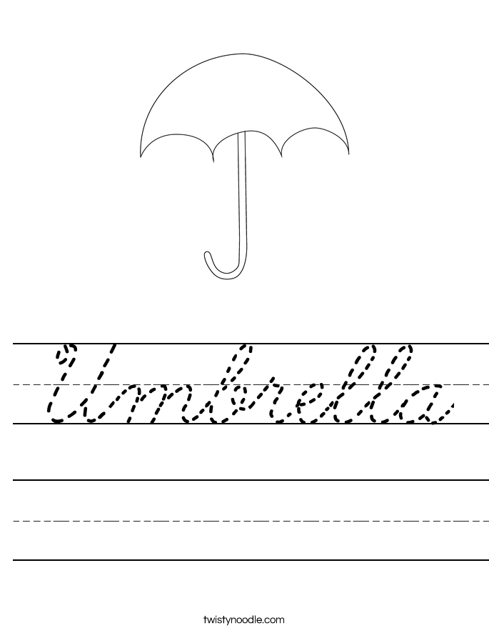 Umbrella Worksheet