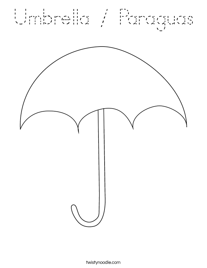 Umbrella / Paraguas Coloring Page