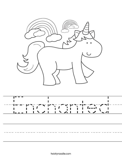 Unicorn Worksheet