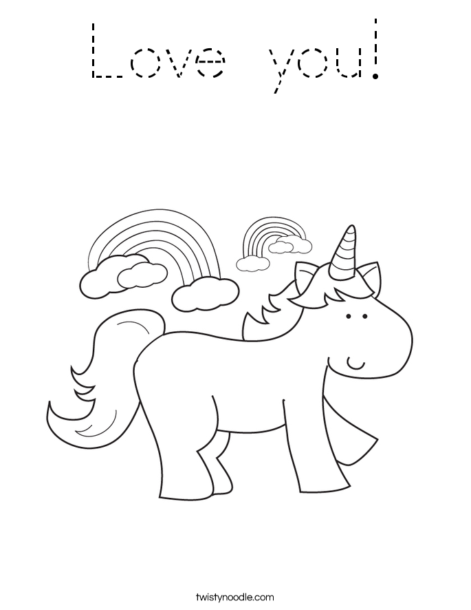 Love you! Coloring Page