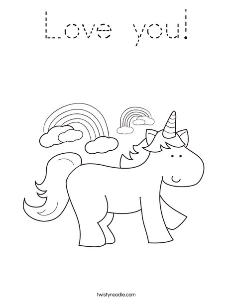 Unicorn Coloring Page