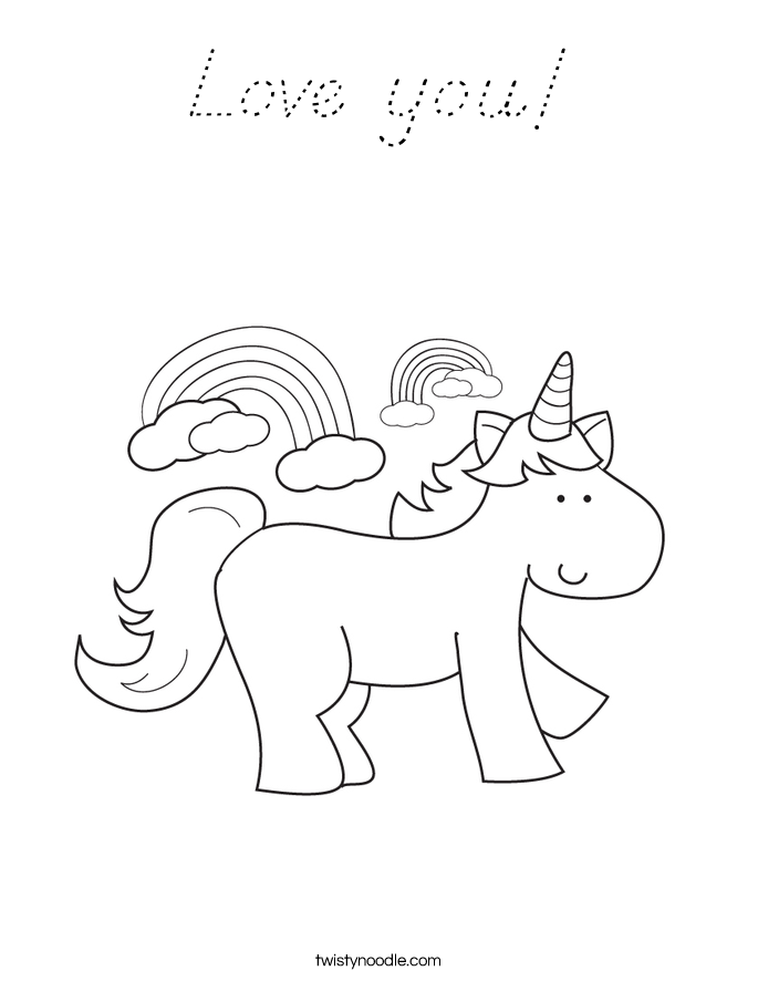 Love you! Coloring Page