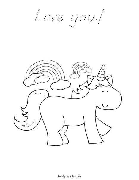 Unicorn Coloring Page