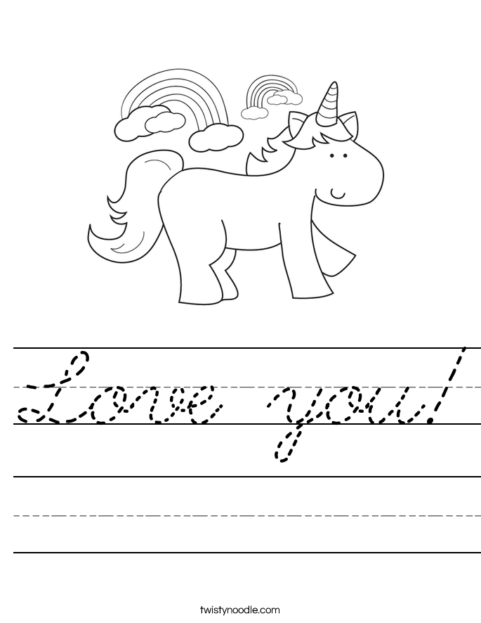 Love you! Worksheet